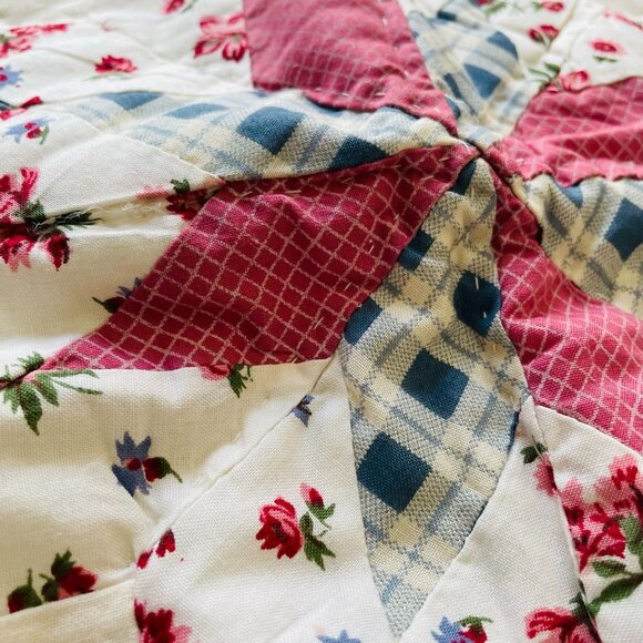 Quilted Pillow Shams Covers Set of 2 French Country Cottage Cottagecore u - Picture 2 of 6